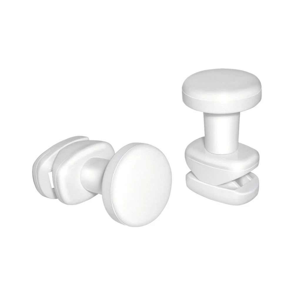 Kit 3 Patères Pour Radiateur Sèche-serviettes Lames Plates Blanc Aquance